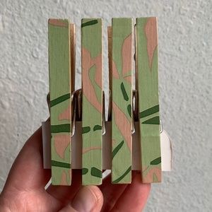 4 Painted Clothespin Magnets from QUIRK Gallery